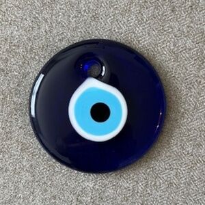 Evil eye glass hanging ornament